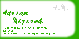 adrian mizerak business card