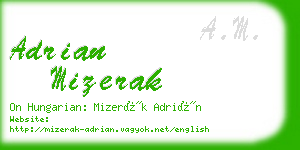 adrian mizerak business card